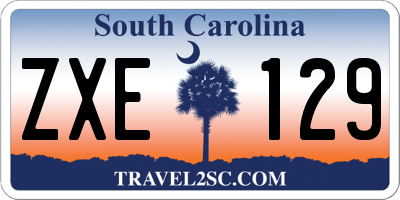 SC license plate ZXE129