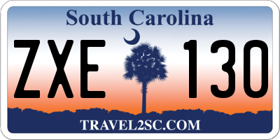 SC license plate ZXE130