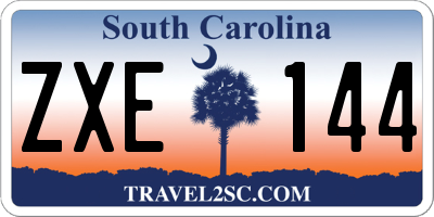 SC license plate ZXE144