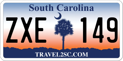 SC license plate ZXE149
