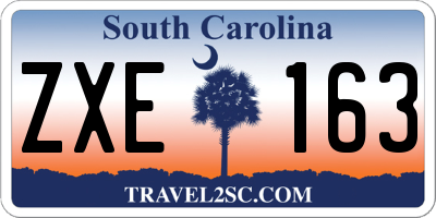 SC license plate ZXE163
