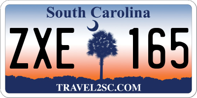 SC license plate ZXE165