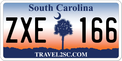 SC license plate ZXE166