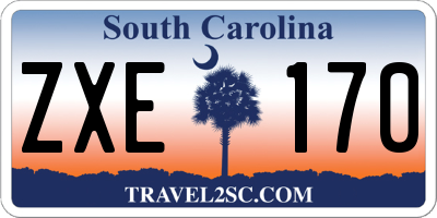SC license plate ZXE170
