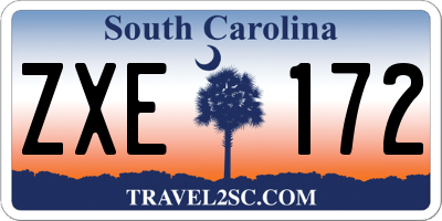 SC license plate ZXE172