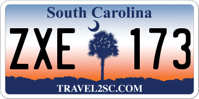 SC license plate ZXE173