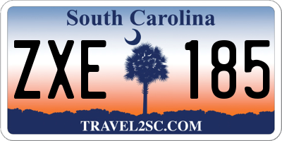 SC license plate ZXE185