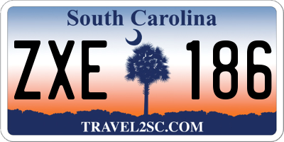 SC license plate ZXE186