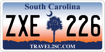 SC license plate ZXE226