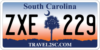 SC license plate ZXE229