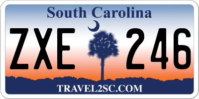 SC license plate ZXE246