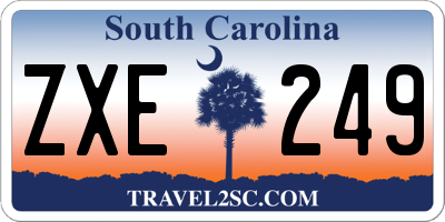 SC license plate ZXE249