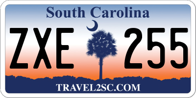 SC license plate ZXE255