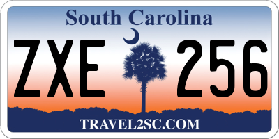 SC license plate ZXE256
