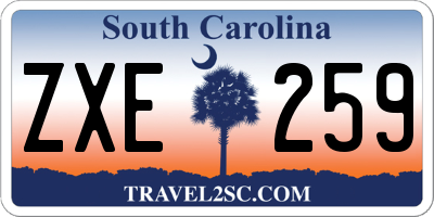 SC license plate ZXE259