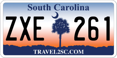 SC license plate ZXE261