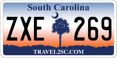 SC license plate ZXE269