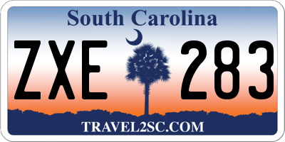SC license plate ZXE283