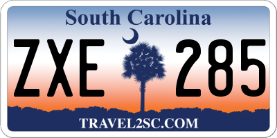 SC license plate ZXE285
