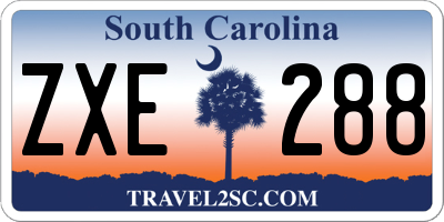 SC license plate ZXE288