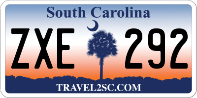 SC license plate ZXE292