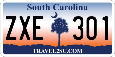 SC license plate ZXE301