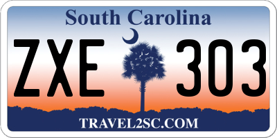 SC license plate ZXE303