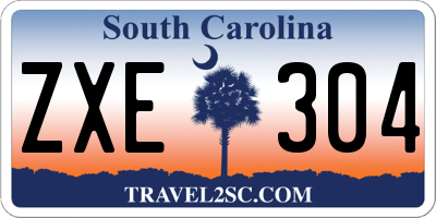 SC license plate ZXE304