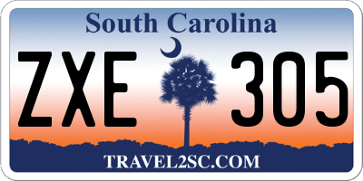 SC license plate ZXE305