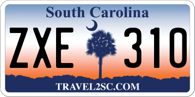 SC license plate ZXE310