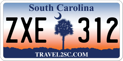 SC license plate ZXE312