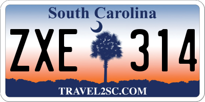 SC license plate ZXE314