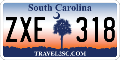 SC license plate ZXE318