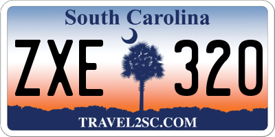 SC license plate ZXE320