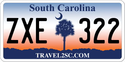 SC license plate ZXE322