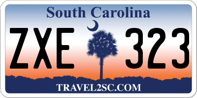 SC license plate ZXE323