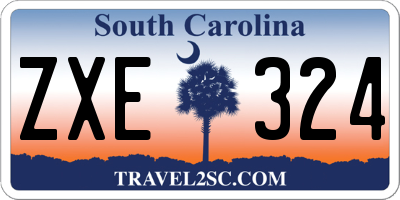 SC license plate ZXE324