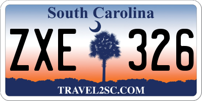 SC license plate ZXE326