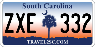 SC license plate ZXE332