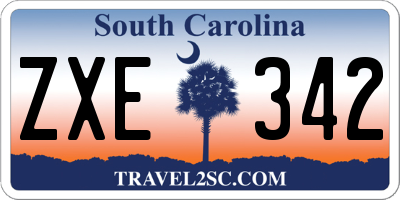SC license plate ZXE342