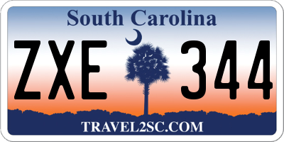 SC license plate ZXE344