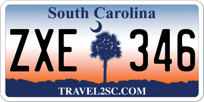 SC license plate ZXE346