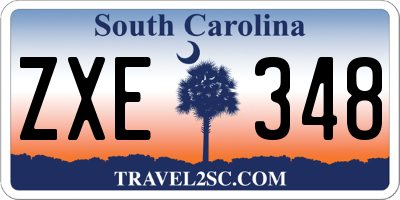 SC license plate ZXE348