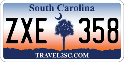 SC license plate ZXE358