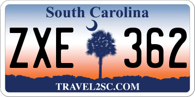 SC license plate ZXE362
