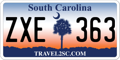 SC license plate ZXE363