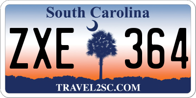SC license plate ZXE364