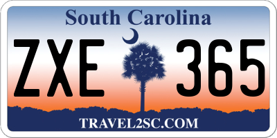 SC license plate ZXE365