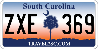 SC license plate ZXE369