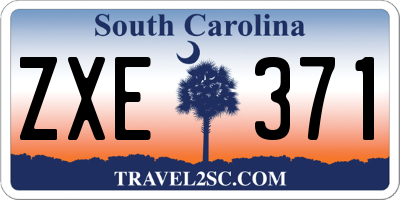 SC license plate ZXE371